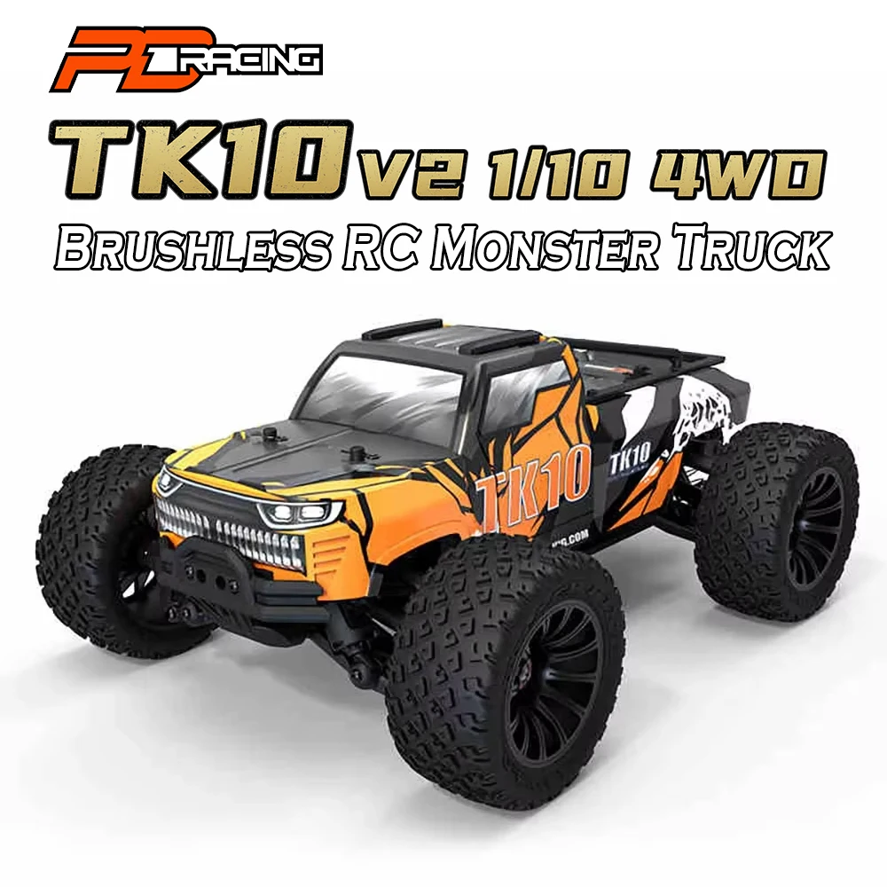 

PD RACING TK10 V2 RC Monster Truck 4WD 4S Brushless RTR 1/10 Electric Remote Control Model Car Adult Children's Toys