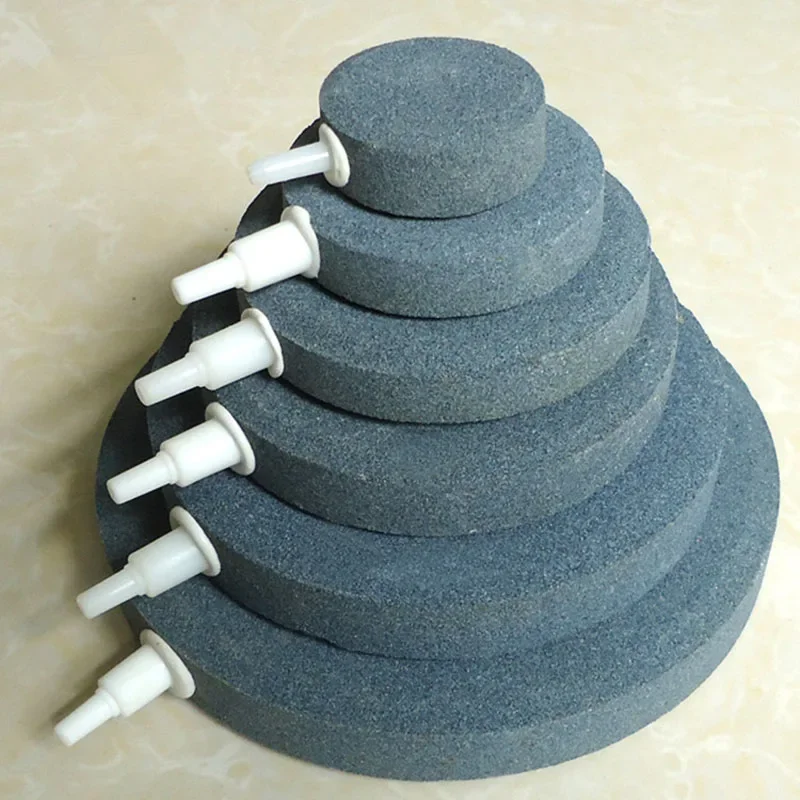 1 Stück 40/50/60/70/80/100mm Belüftungsstein für Aquarium Fischbeckenpumpe Hydroponische Sauerstoffplatte Mini-Luftpumpenzubehör – Detail 6