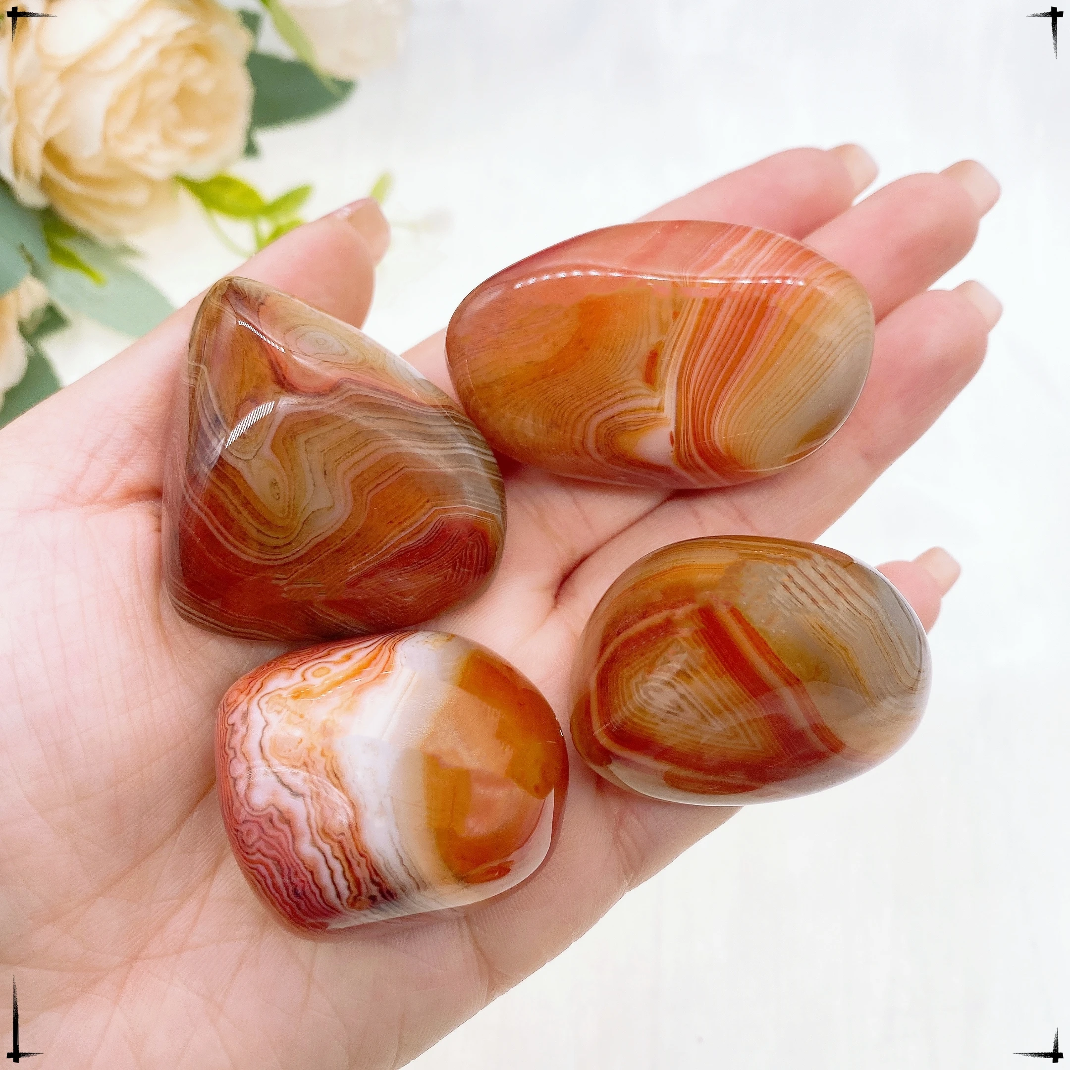 

Natural Stones Sardonyx Agate Palm Stone Polished Irregular Crystal Crystals Reiki Healing Aquarium Decor Ornaments Home Decor