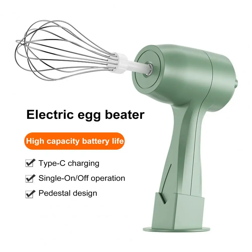 Kitchen Mixer with Large-capacity Battery Cordless Rechargeable Electric Hand Mixer for Baking Cooking Panel Speed for Whisking