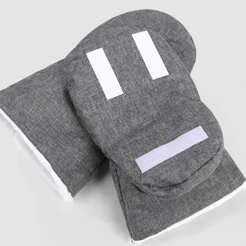 Waterproof Fleece Lining Baby Stroller Hand Muff Winter Thicken Warm Pushchair Gloves Universal Pram Hand Warmers Mittens