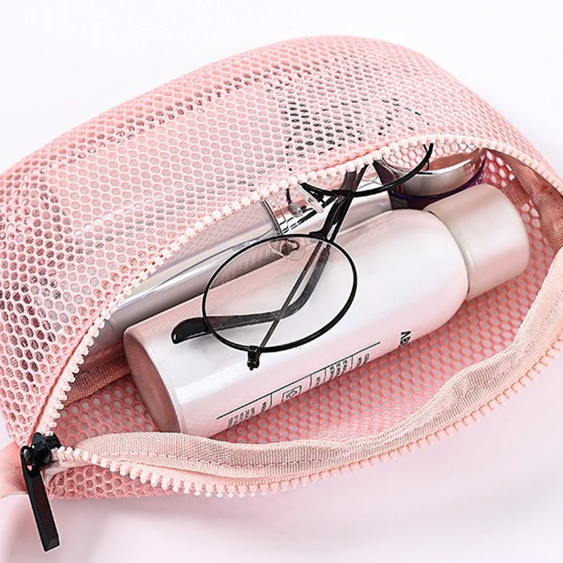 

New Mesh Fashion Sports Cosmetic Bag Multifunctional Storage Pouch Outdoor Portable Crossbody Waist Bag Daily Travel Organizer P