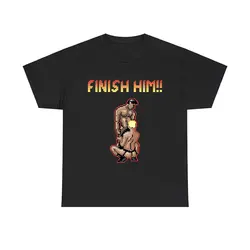 Finish Him Gayming 8bit Gay Funny Meme T-shirts Fashion Brand Men Women Cotton Casual Oversized T Shirt Male Fitness Gym Tshirt