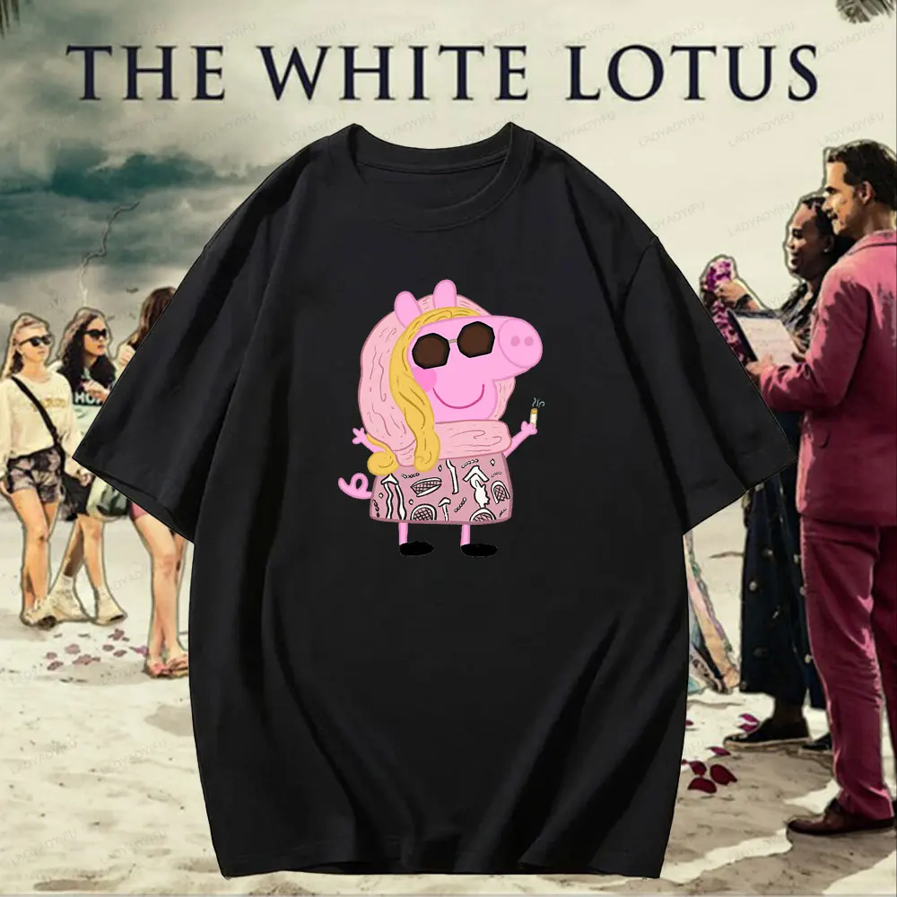 ‌The White Lotus Season Obsession Tee - Pop Culture Humor Printed on Eco-Friendly Cotton (Summer Vacation Essential)‌ Funny Tees