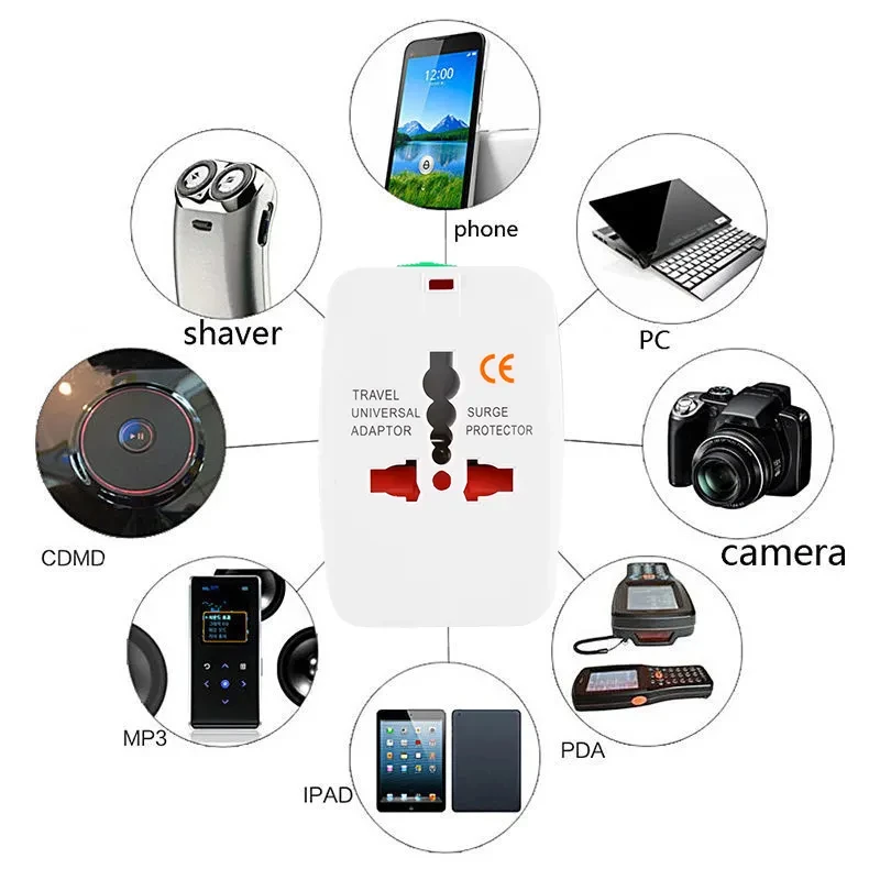 Adaptateur International pour EU US UK AU, prise universelle, adaptateur de voyage mondial, Conversion de puissance, chargeur AC multifonction