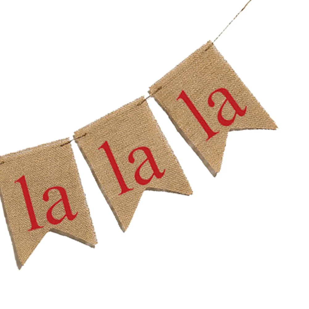 

Premium Burlap Banner for Christmas Party Hanging Garland Xmas Celebration Pull Flag Indoor Outdoor Kids Birthday Decoration