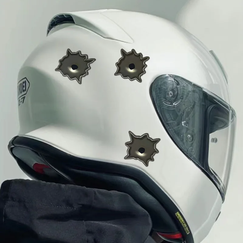 

Набор наклеек с эффектом ржавчины и имитацией пулевых отверстий, водонепроницаемые виниловые наклейки для заднего стекла автомобиля, мотоциклетного шлема и декора топливного бака