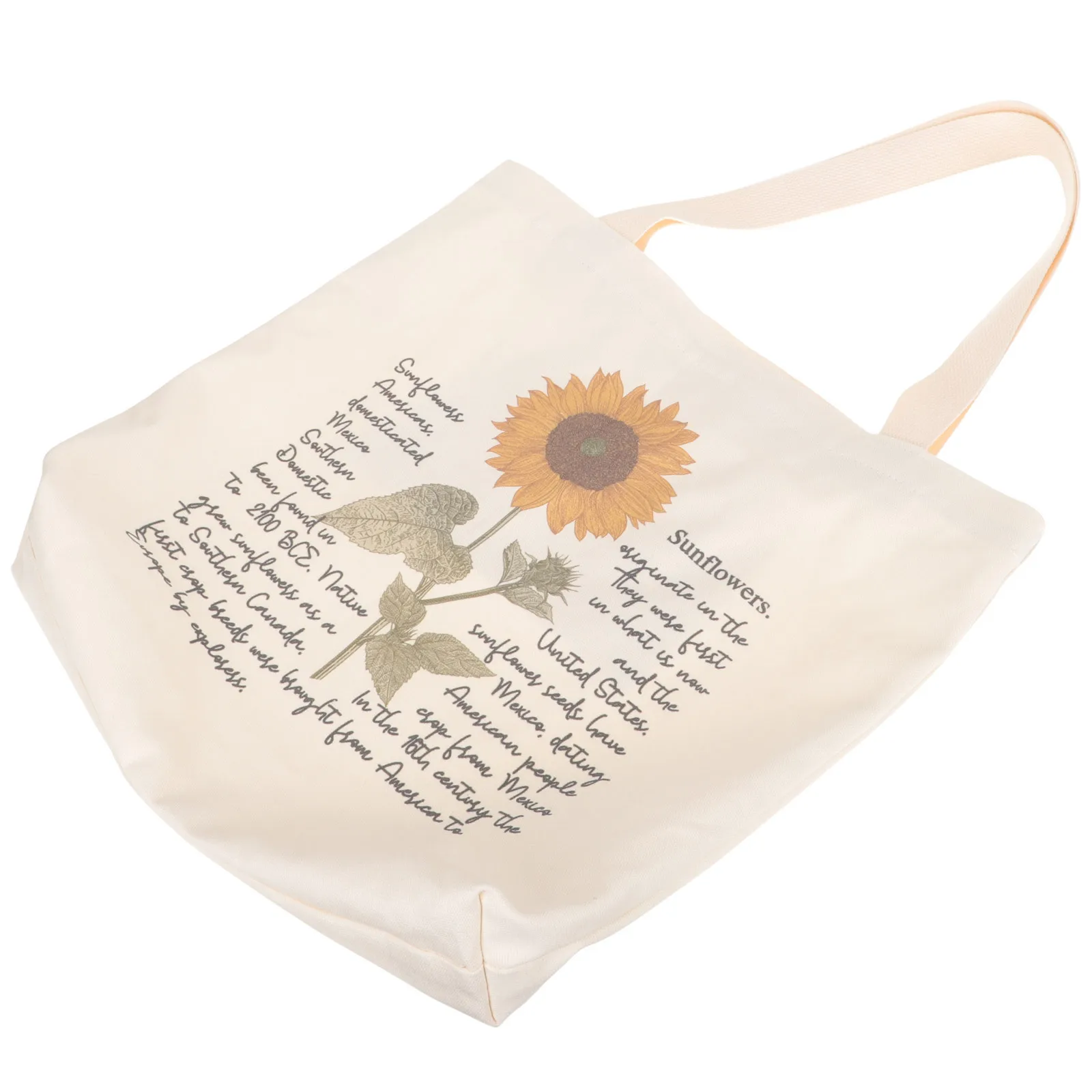 

Canvas Flower Tote Bag Large Capacity Fashionable for Shopping Travel School Reusable Grocery Bag for Women