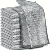 80/1pcs Magic Cleaning Cloth Thickened Double -sided Metal Steel Wire Rags Kitchen Dish Pot Washdishing Cloths Towel Clean Tools 2