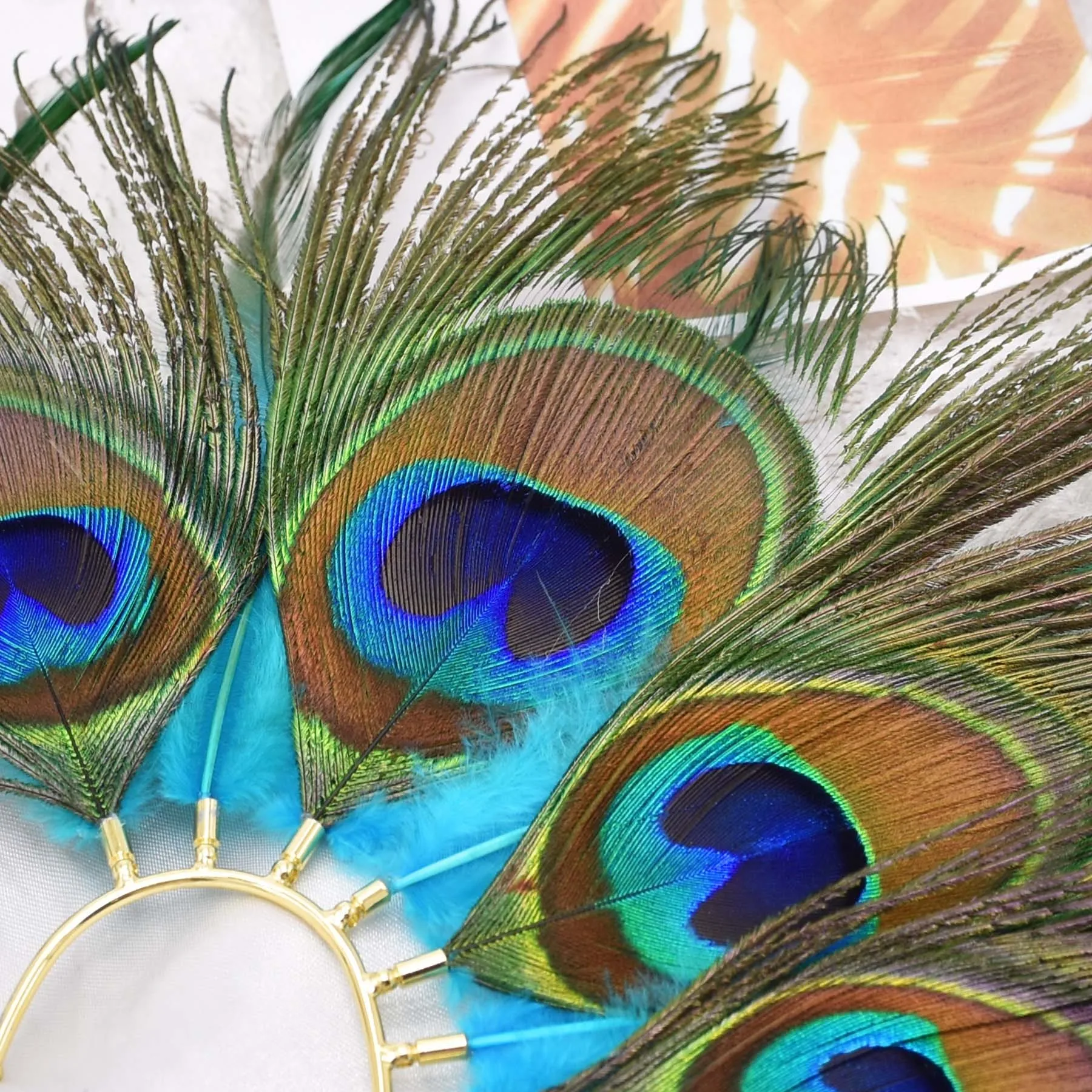 Peacock Feathers Women Ear Cuff Exaggerated Indian Ethnic Aolly Statement Clips Earrings Accessories