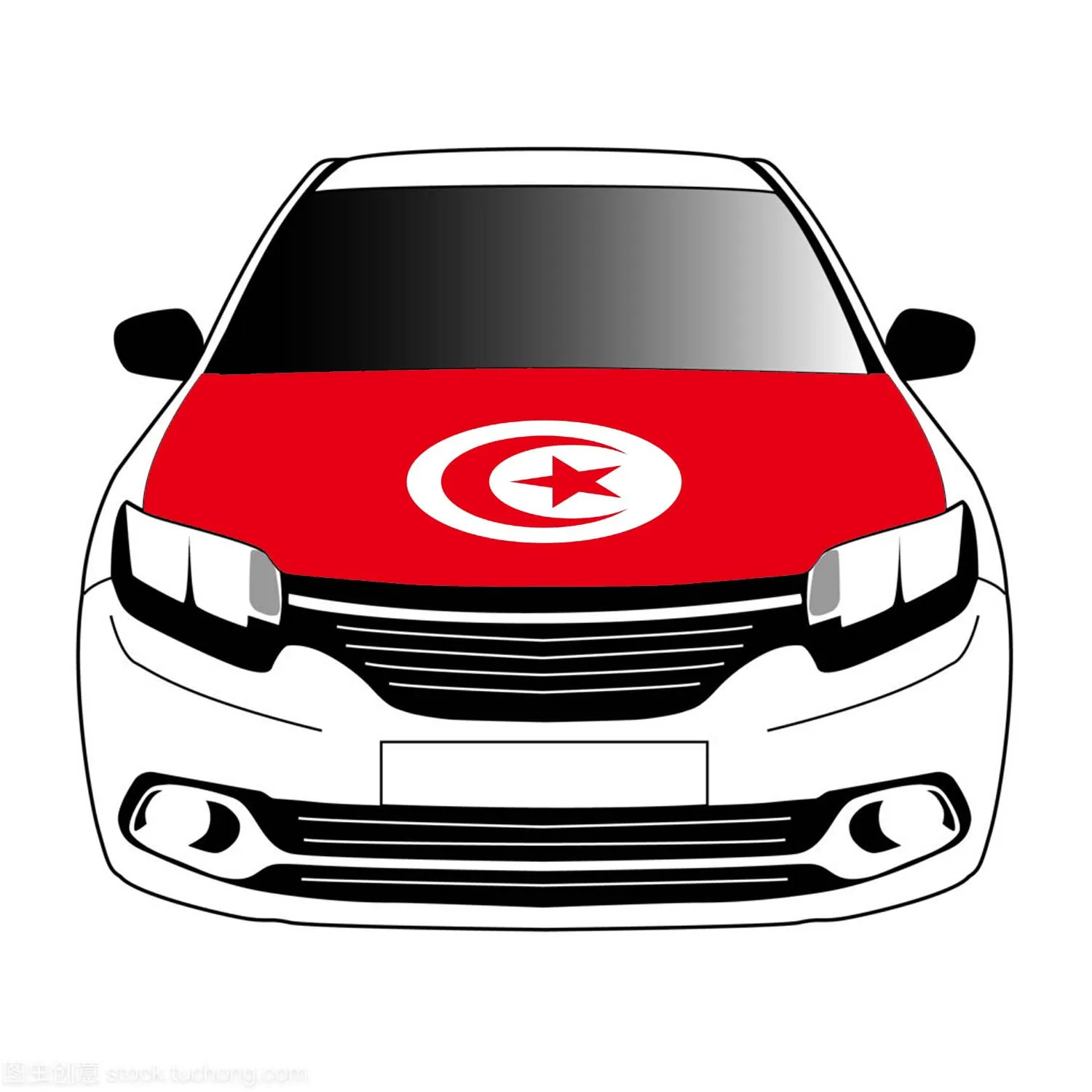 Tunisian flag flags car Hood cover 3.3x5ft/5x7ft 100%polyester,car bonnet banner football match