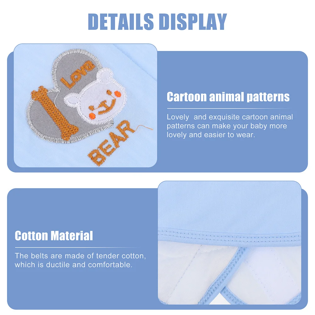 

2 шт., детский пояс для живота для новорожденных, мягкий хлопок, сохраняющий тепло, чехол для пупка для младенцев, удобный шнуровой ремень