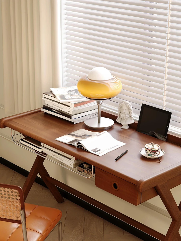 Retro medieval solid wood desk computer table room bedroom home study workbench