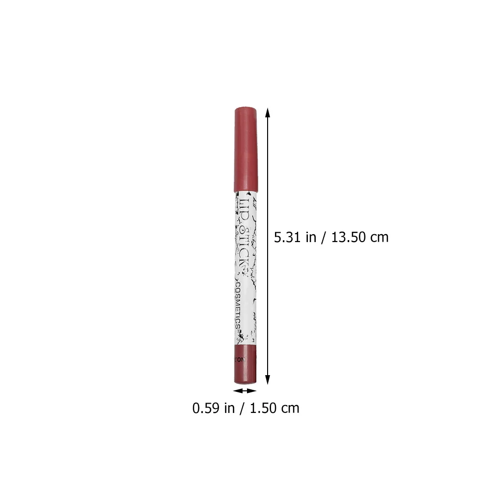 12 pezzi di matita per labbra femminile 12 colori impermeabili non vertigini aspetto stereo naturale trucco matita per labbra forniture per trucco accessori
