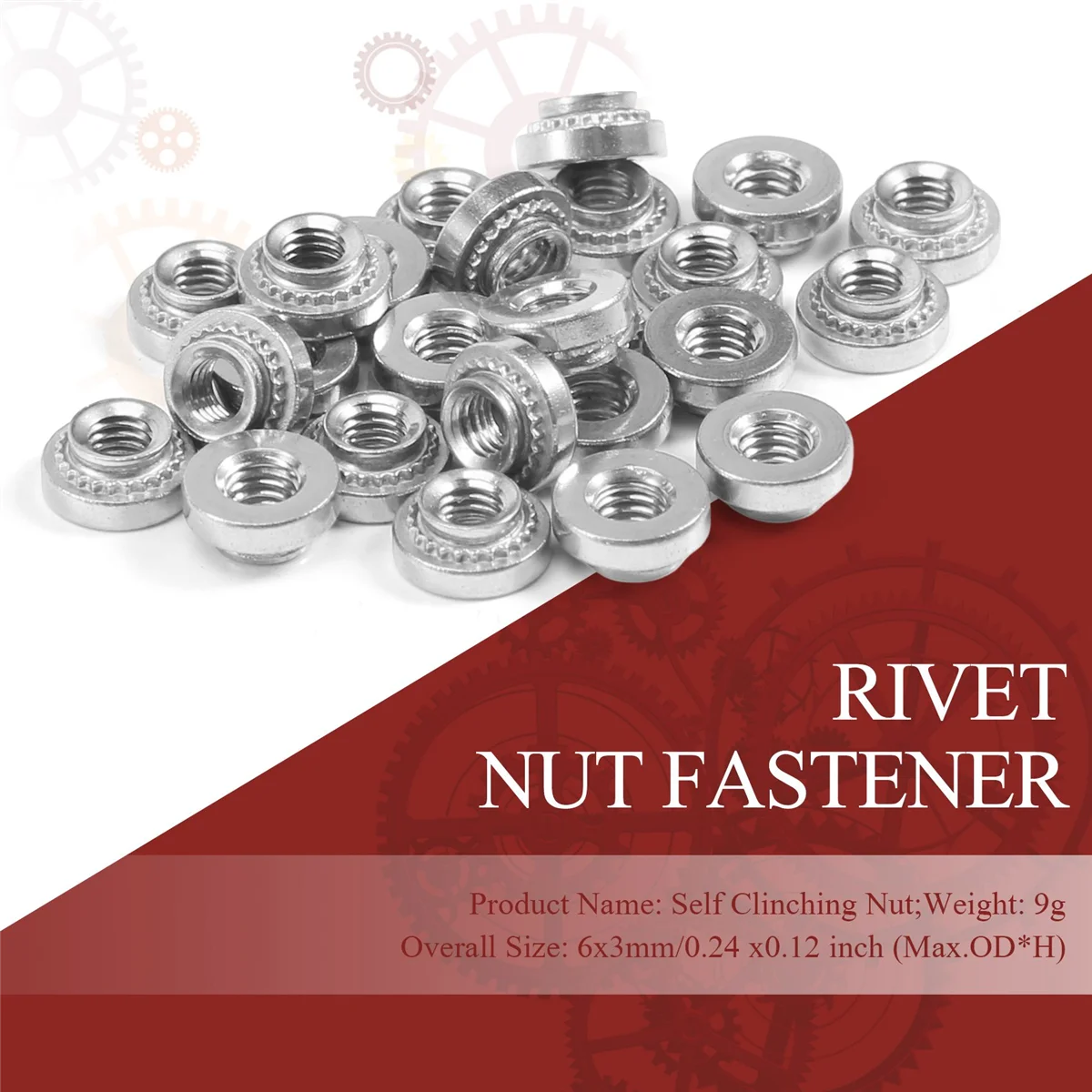 M3 Stainless Steel Self Clinching Rivet Nut Fastener 25pcs