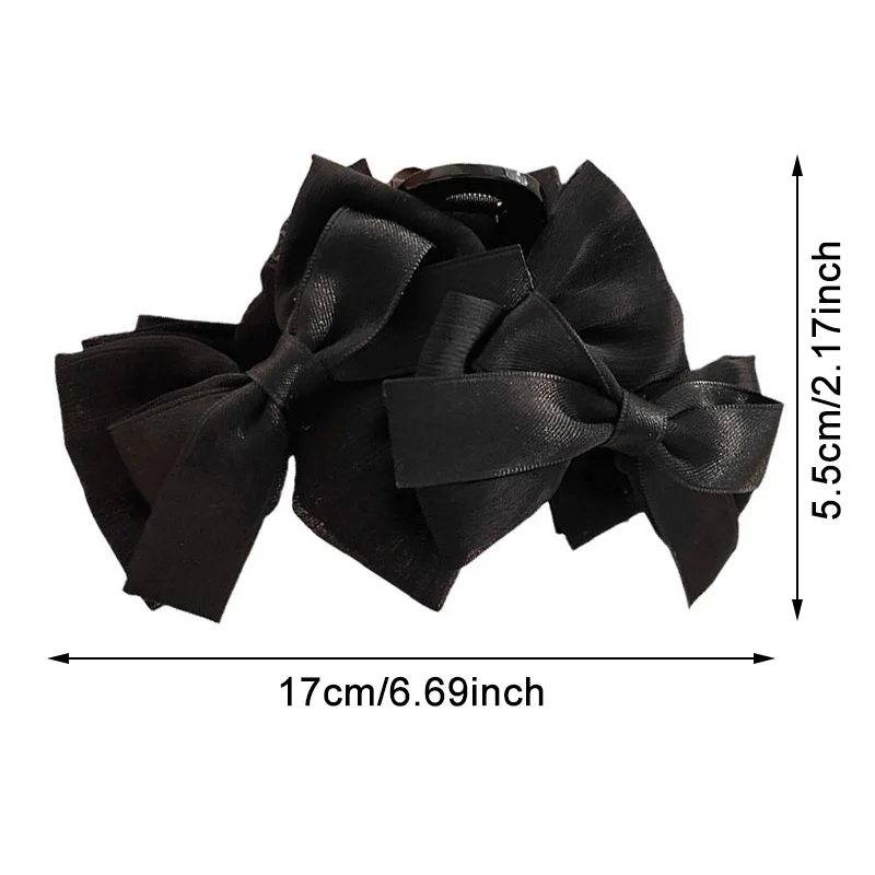 French Bow Hair Clip Large Size Shark Clip Elegant Woman Hair Claws Clips Fashion Girls Hair Accessories Sweet Headwear view 6