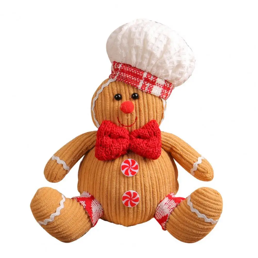 Gingerbread Man Christmas Ornaments Durable Holiday Ornaments Gingerbread Man Plush Ornaments for Christmas Tree for Home