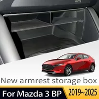 Piezas de automóvil adecuadas para Mazda 3 BP 2019 ~ 2025 2020 2021, caja de almacenamiento de reposabrazos de Control Central de coche, accesorios multifuncionales para automóviles
