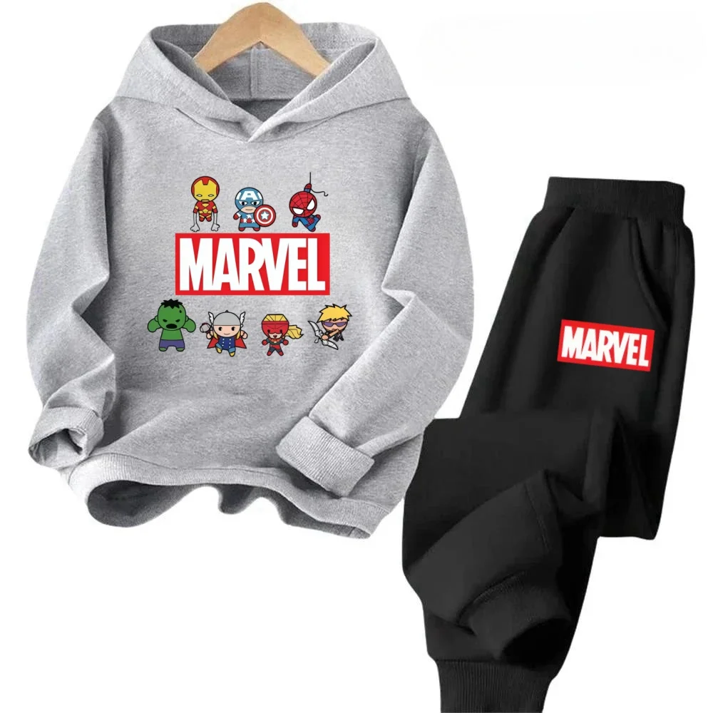

Marvel Iron Man Children Hoodie Set 2PCS Long Sleeve Hooded Sweatshirt Pants Casual Comfortable Kids Outfit Suit