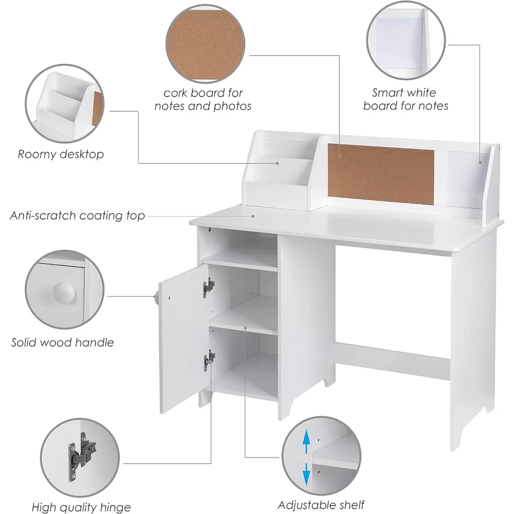 Mesa de madeira com cadeira, mesa infantil, mesa de estudo escolar com cabina, móveis para 3-8 anos