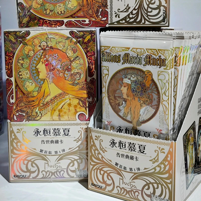 KAYOU ของแท้อย่างเป็นทางการ Eternal Mucha Card Heritage Collection การ์ดคอลเลกชันดอกไม้ First Bullet อุปกรณ์ต่อพ่วงของเล่นของขวัญ