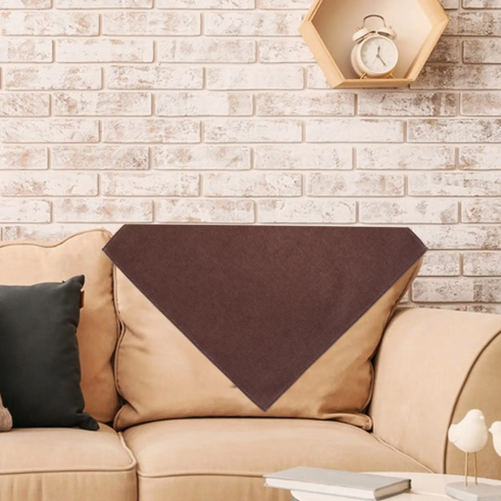 Sofa Armrest Cover Chenille Double-Sided 70x70cm Washable Stretch Non-Slip Couch Arm Protector for Living Room Armchair Boho