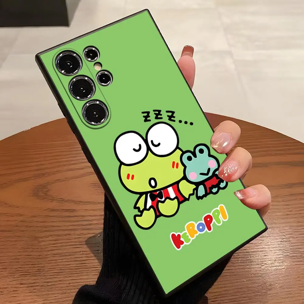 Cute K-Kero Keroppi Phone Case For S23 Samsung S25 S24 Ultra S22 S20 Fe S21 Plus Galaxy A54 A34 A24 A53 A14 Cover