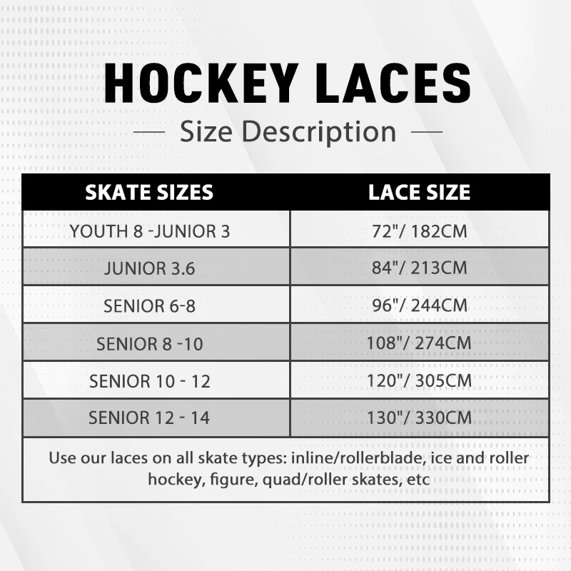 UICE 아이스 하키 신발끈 박스 포장 아이스 하키 스케이트 끈 84/96/108/120인... - 5