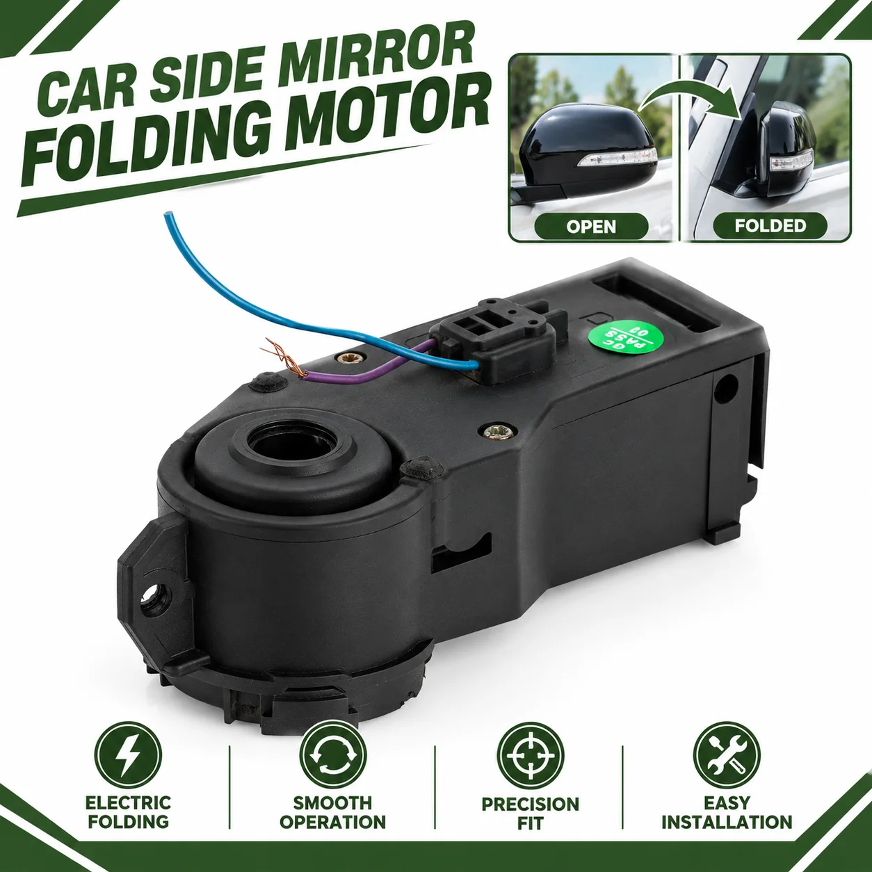 For Mazda 6/Bestune B70‌/Jeep Commander/Jeep Grand Cherokee WK Car Side Door Mirror Fold Actuator Rearview Motor Power Assembly