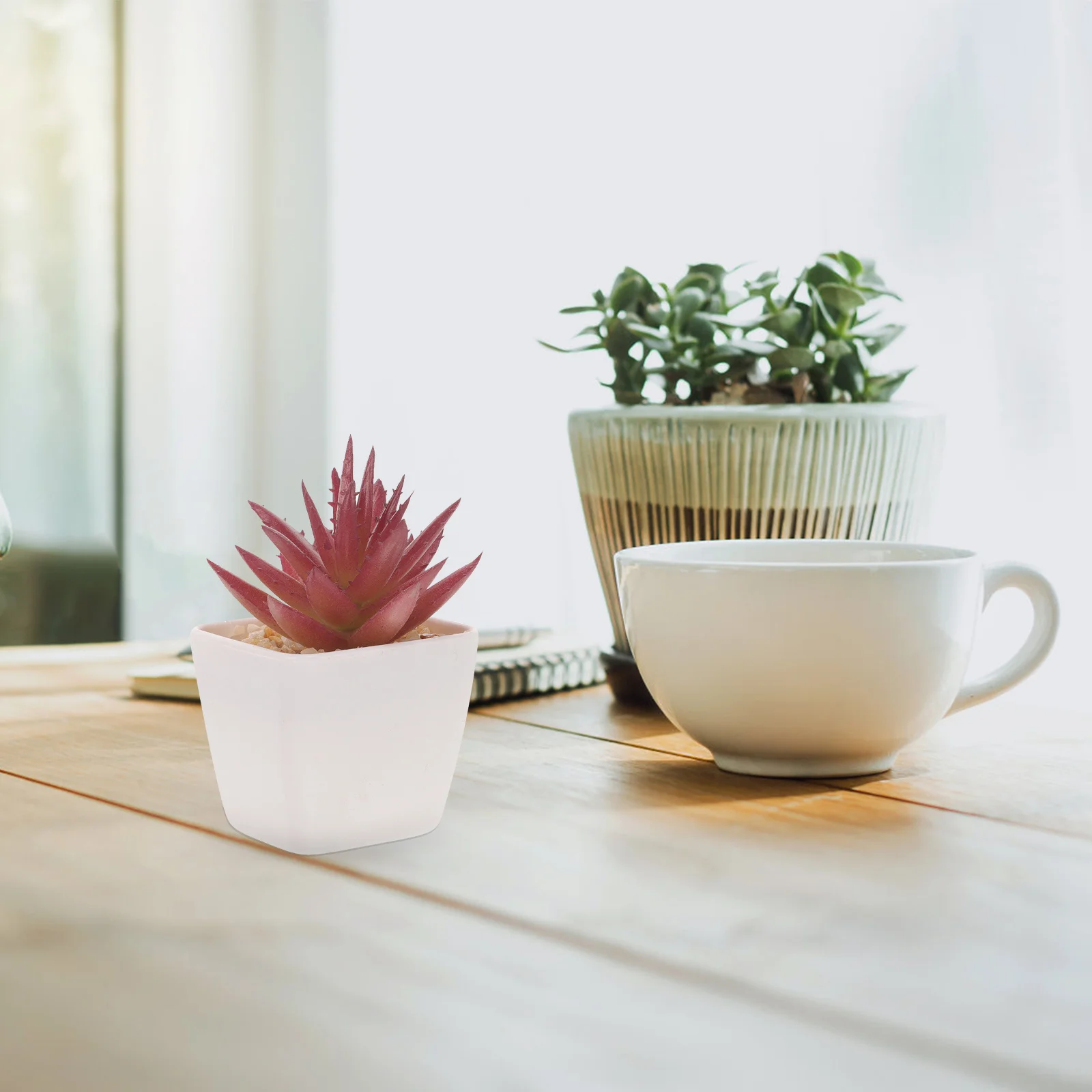 

10Pcs Mini Faux Succulent Plants Artificial Small Realistic Tiny Potted Decoration for Home Office Table Desktop Garden Decor