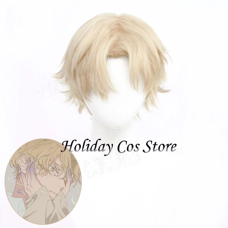 Alien Stage Luka Occupy My Heart Luka Cosplay Wig Short Blond 35cm Hair Luka Hair For Halloween Carnival Role Play Props