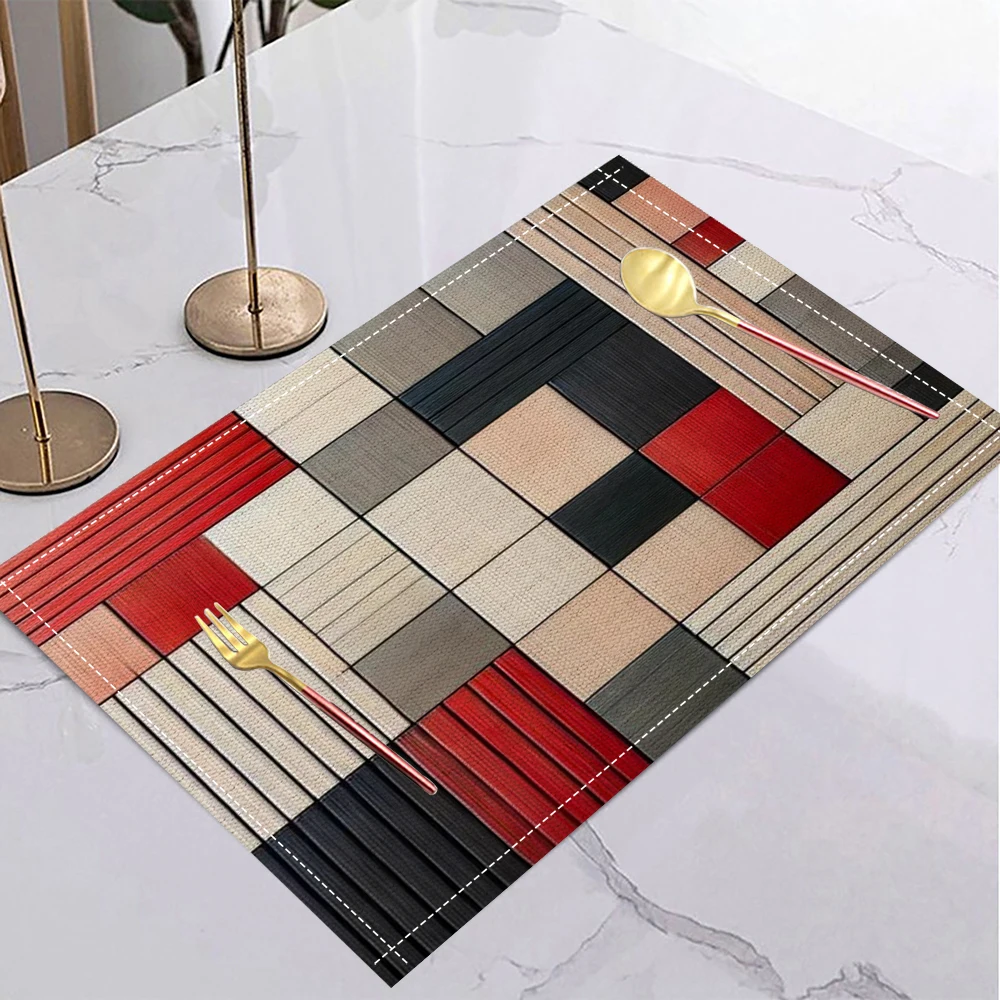 Simple Stripe Placemat, Heat-Proof & Durable, Kitchen & Dining Table Mat