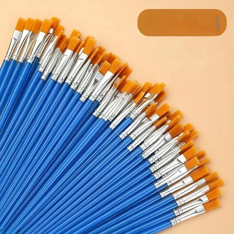 10/20/40PCS Paint Brushes Set Acrylic With Flat Round Pointed Paint Brushes Craft Watercolor Oil Paint Brushes Painting Supplies