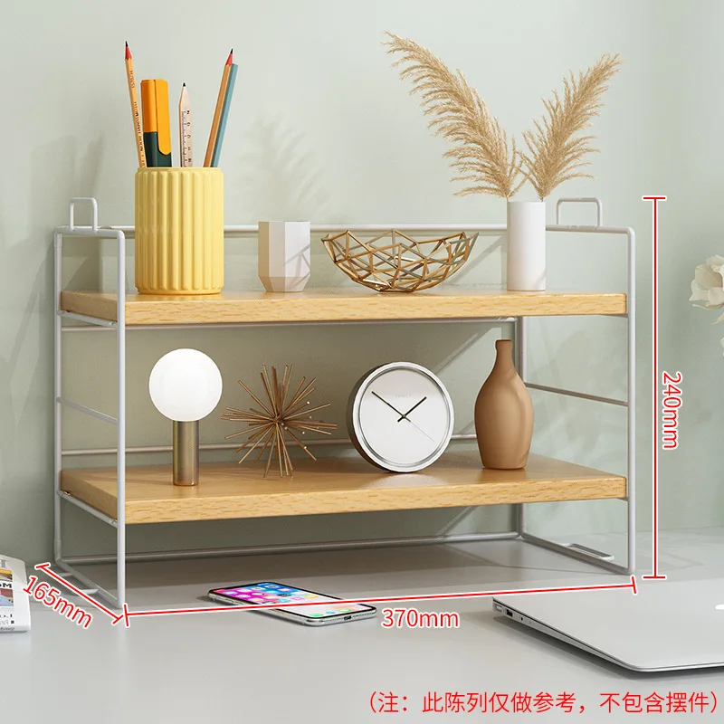 Desktop Storage Rack Desk Storage Office Multi-Layer Dormitory Desk Organization Dining Table Table Shelf Small Bookshelf