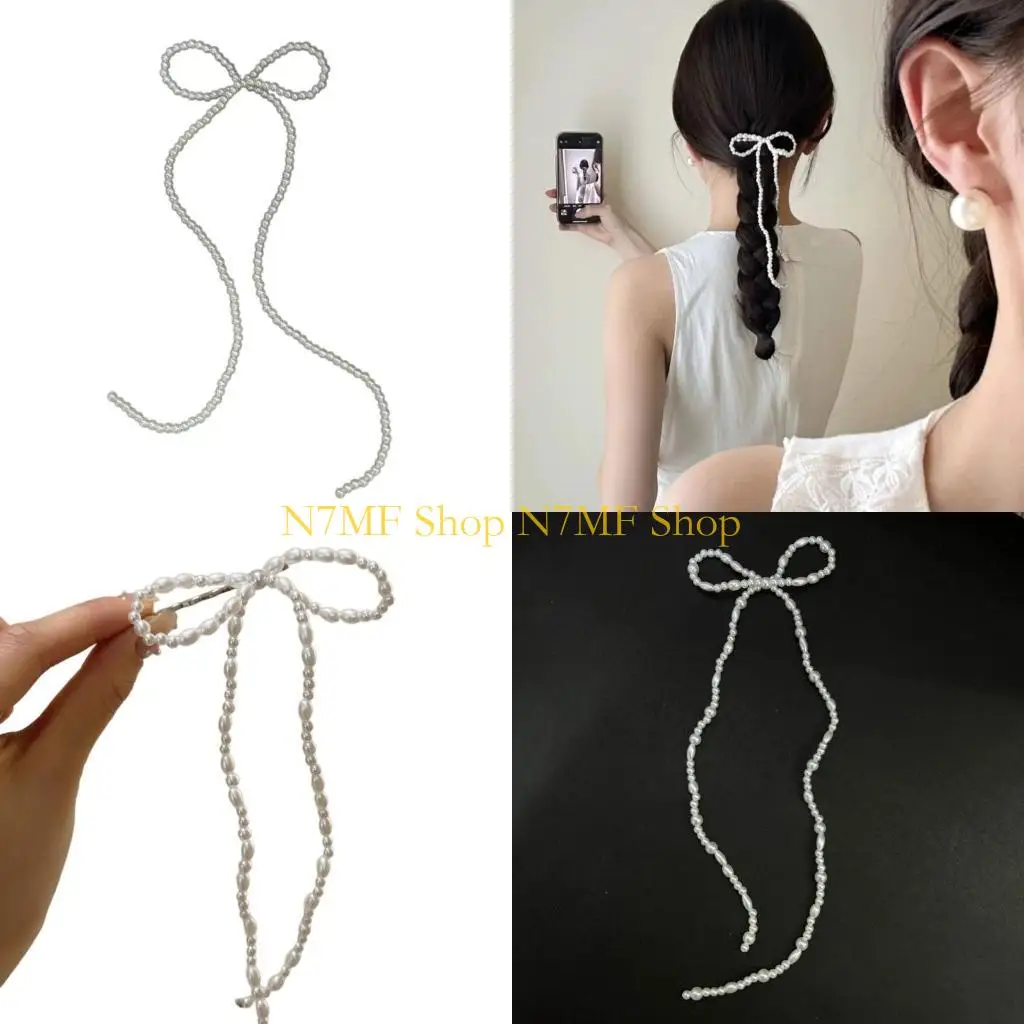 

N7MF Sophisticated Hair Enhancements Fashionable Bowknot Jewelry Pendant Accessory