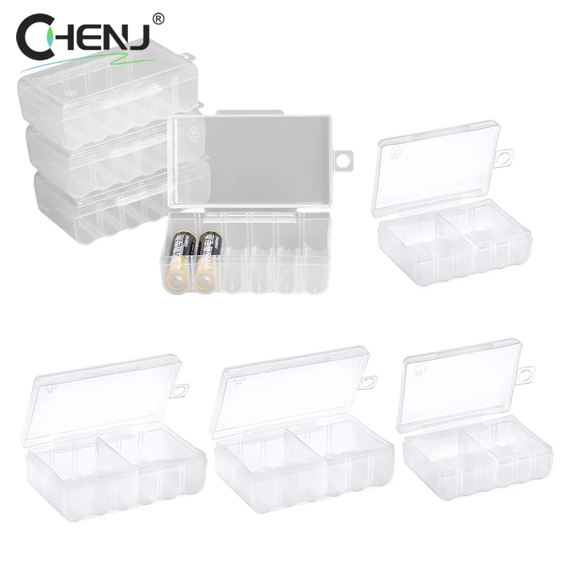 1pcs 6 Slots Transparent Battery Storage Case Holder Hard Plastic Case Storage Battery Box For AA/AAA Battery Organizer Box