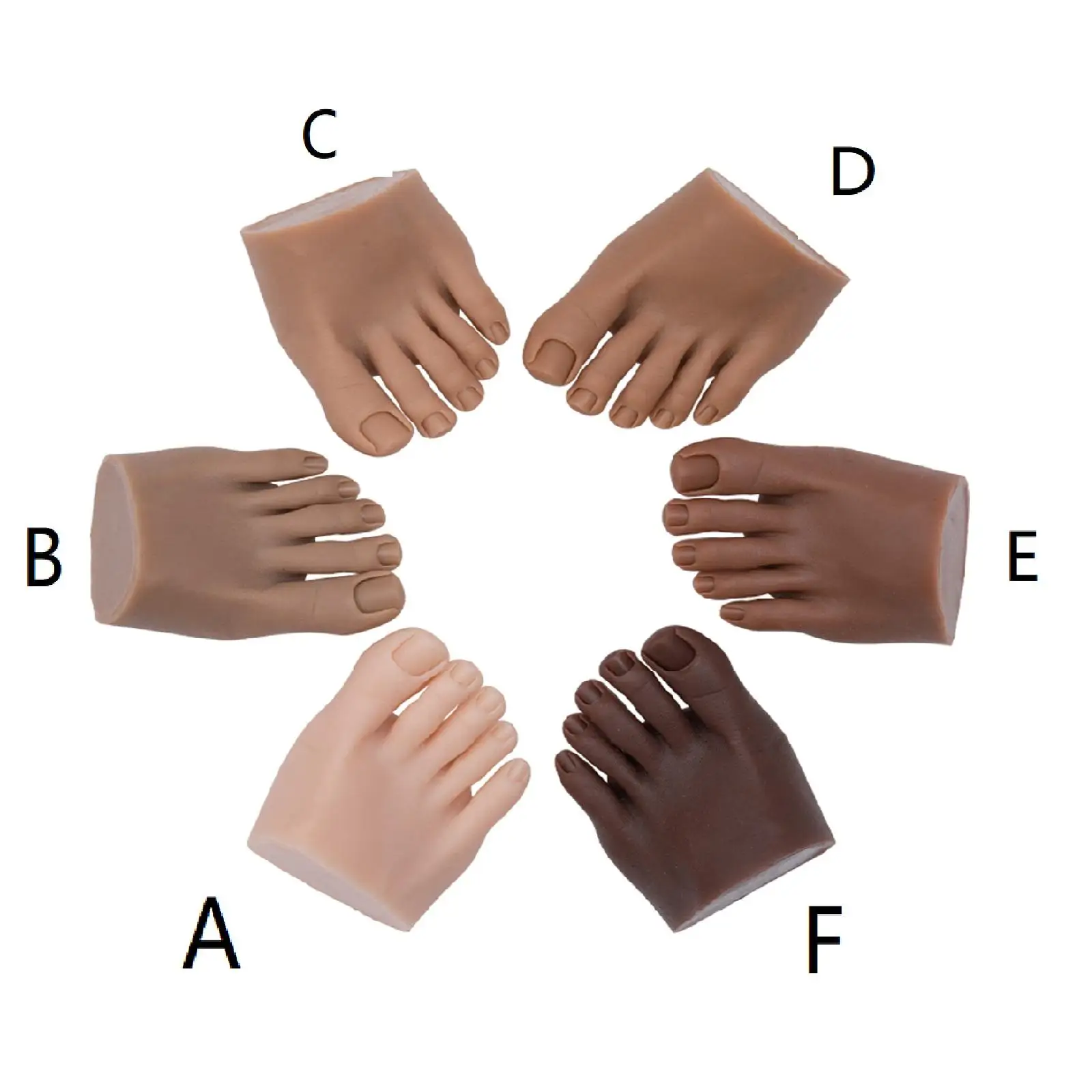 

Nail Practice Trainning Foot Model Bendable Manicure for Nails Sketch Beginners Artists Training Accessories