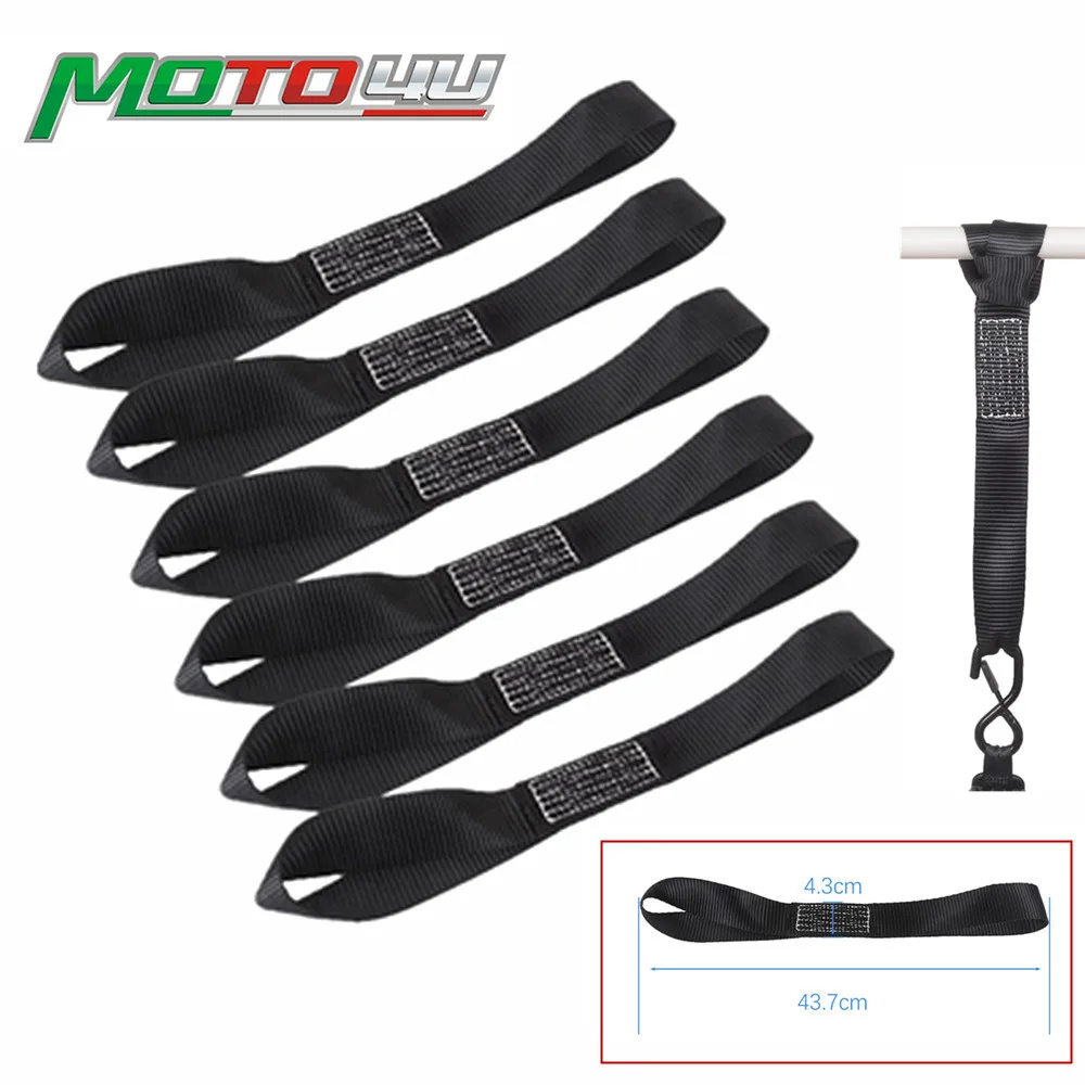 

1.6" x 17" Soft Loop Tie Down Straps Soft Strap 6PCS Motorcycle off-road Bicycle all terrain vehicle Lawn Mutipurpose Luggage