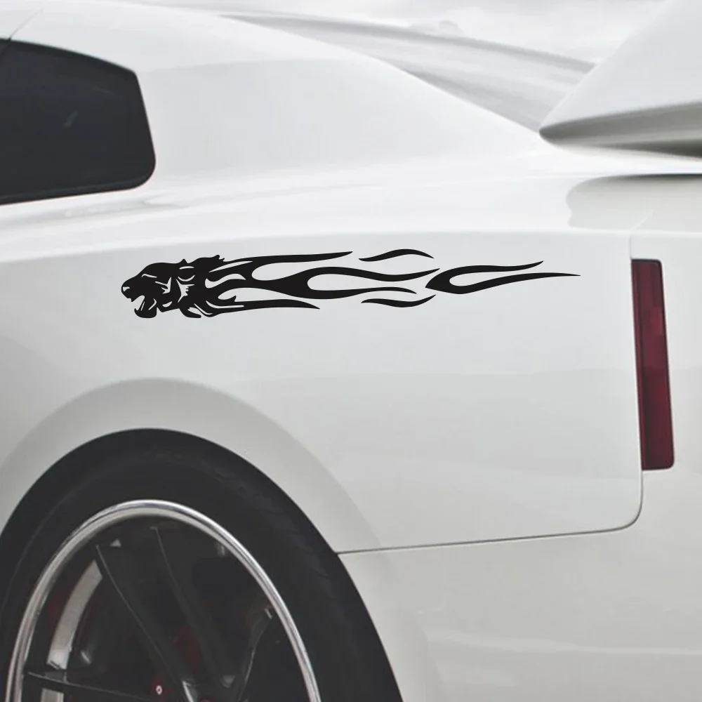 Car Sticker Creative Tiger Flame Totem Vinyl Decal Waterproof Universal Auto Funny Personalized DIY Exterior Decor Accessories - view 4