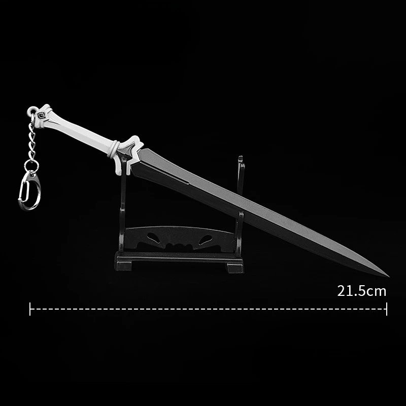 21 سنتيمتر/8.26in هونكاي تأثير الطرفية كافكا سكين لعبة المفاتيح قلادة العام جينغ يوان المتخصصة سلاح نموذج حلية معدنية #5