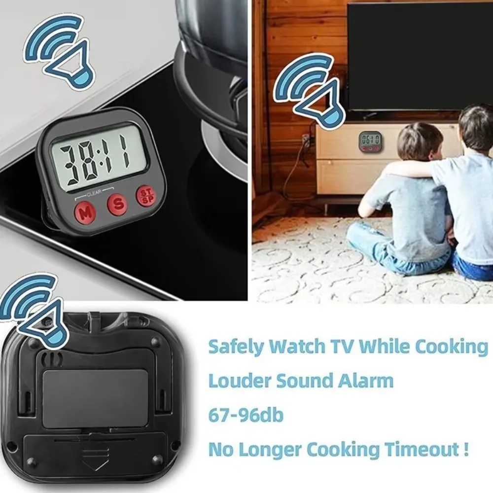 LCD Screen Digital Kitchen Timers Stopwatch Multi-function Visual Countdown Timer Time Management Time Reminder Alarm Clock