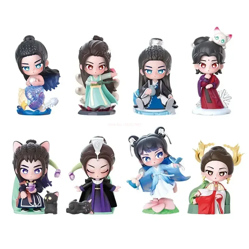 Genuine The Blue Whisper Fox Ji Yunhe Dilraba Mermaid Changyi Jialun Lisu Luo Jinsang Xue Sanyue Action Figure Model Doll Toy