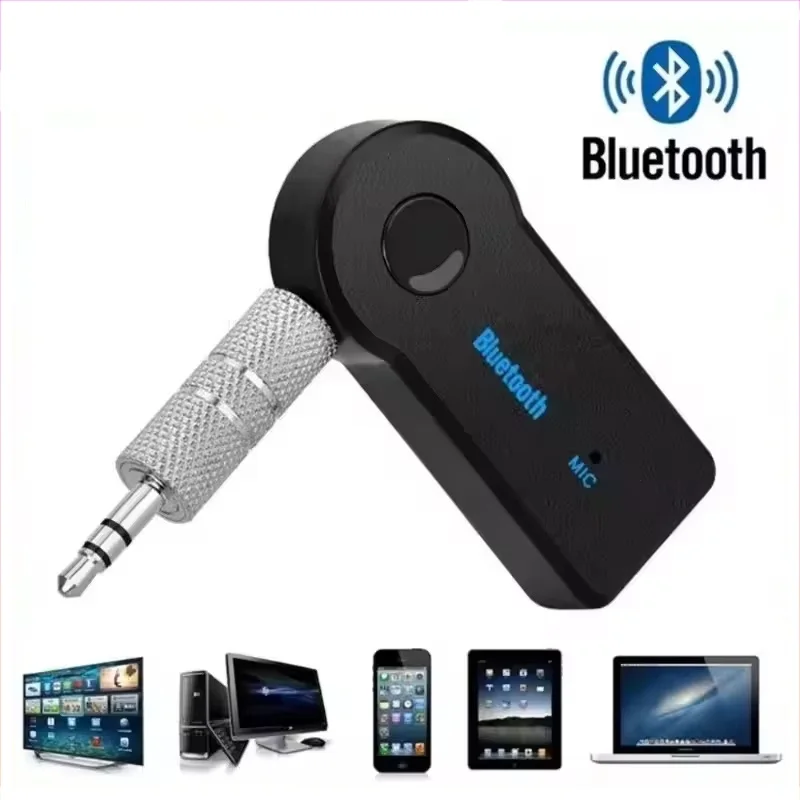 2-in-1 Bluetooth 5.0 Empfänger mit 3,5mm Klinkenausgang, Freisprechfunktion und Mikrofon für Auto-AUX-Lautsprecher, Kopfhörer und Auto-Musikzubehör