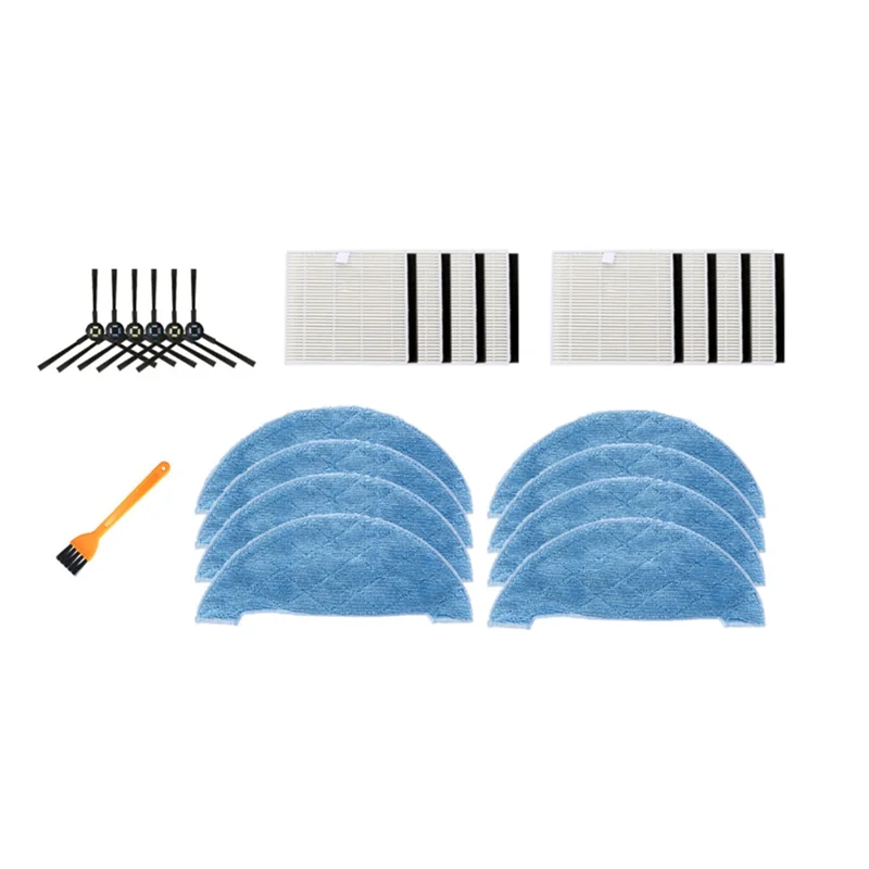 23 pezzi per Ilife DF45 V8S V80max X800 parti per aspirapolvere robot filtro di ricambio spazzola laterale straccio-[Qahk]
