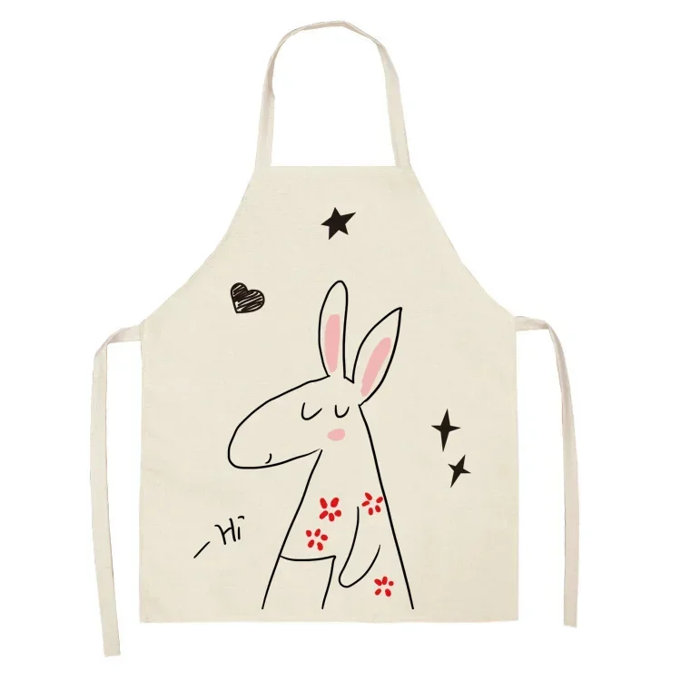 Children's Simple Stroke Small Animal Apron Cartoon Parent-child Apron Kitchen Cleaning Children's Restaurant Anti Fouling Apron