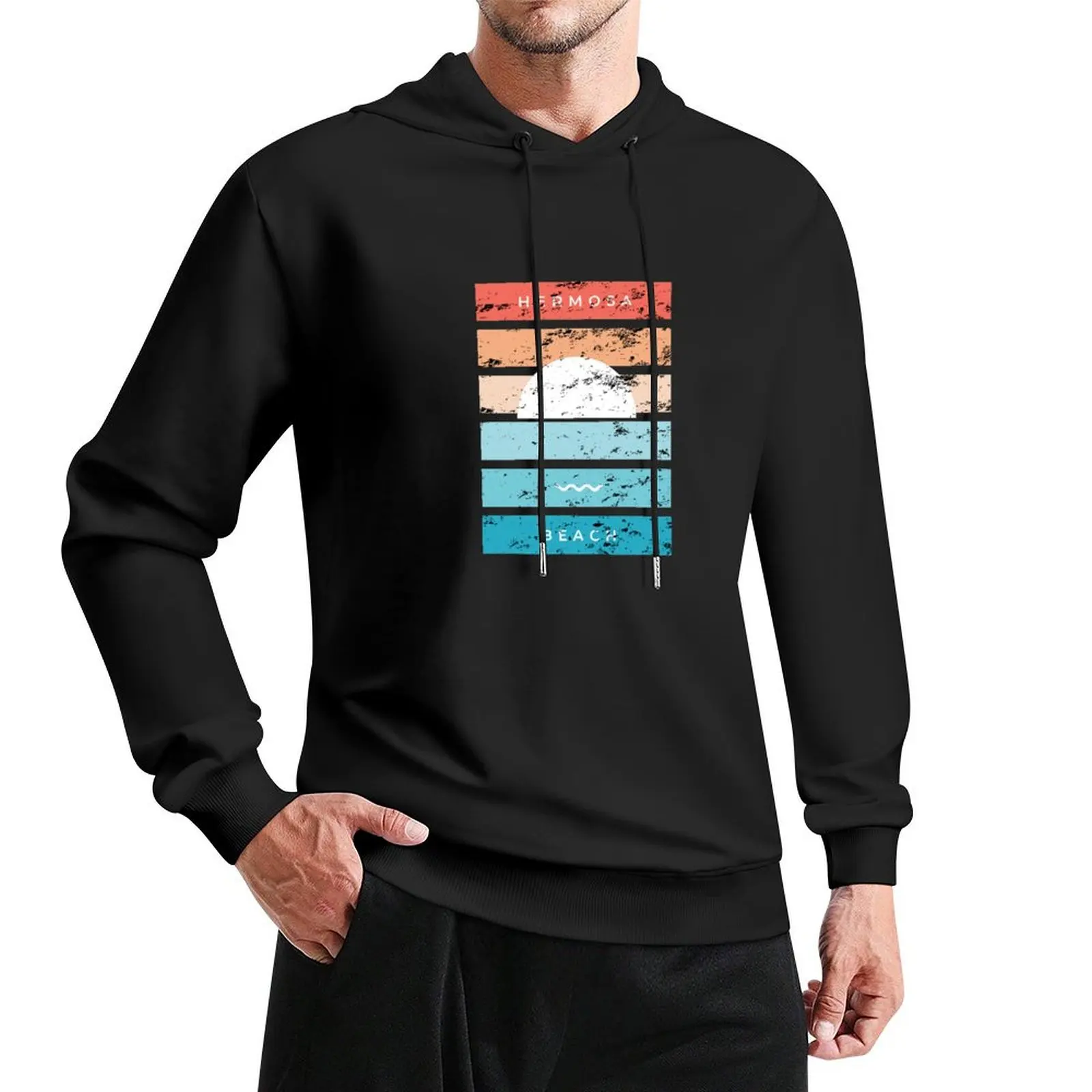 

Hermosa beach california los angeles Retro Vintage Pullover Hoodie aesthetic clothing hoodie men