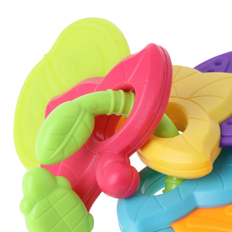 Colorful  Shape Piece Baby Teether Montessori DIY Bracelet Ornaments Gift Infants Silicone Tooth Care Products