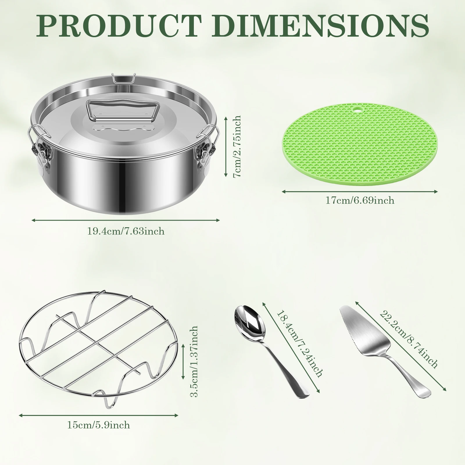1.5QT Stainless Steel Flan Pan Mold Set with Lid Pudding Baking Steamer Pot Flanera Flan Mould Portable Kitchen Cake Baking Tool view 3