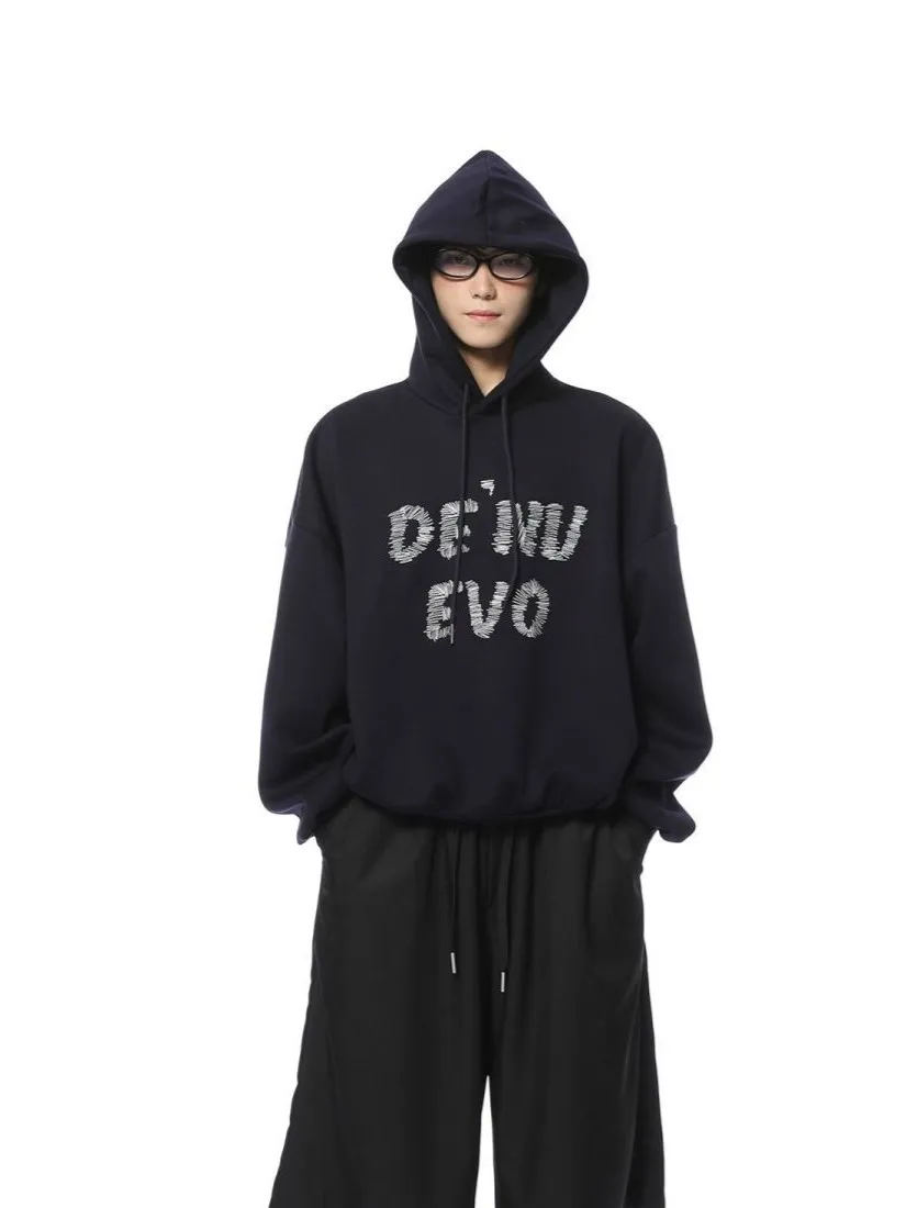 

Флисовая толстовка со шляпой, женская одежда 2000-х годов, осенняя подкладка Y2K, высококачественная хлопковая вышивка, удобная элегантная одежда для отдыха