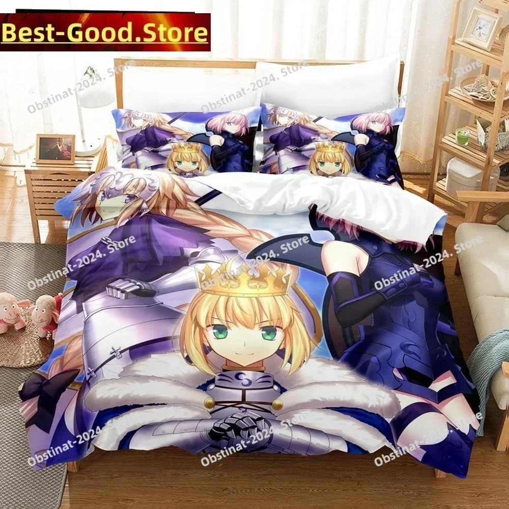 3D Anime Fate Grand Order Bedding Set Duvet Cover Full Queen King Size Pillowcase Bed Printed Set Aldult Kid Bedroom Single Twin